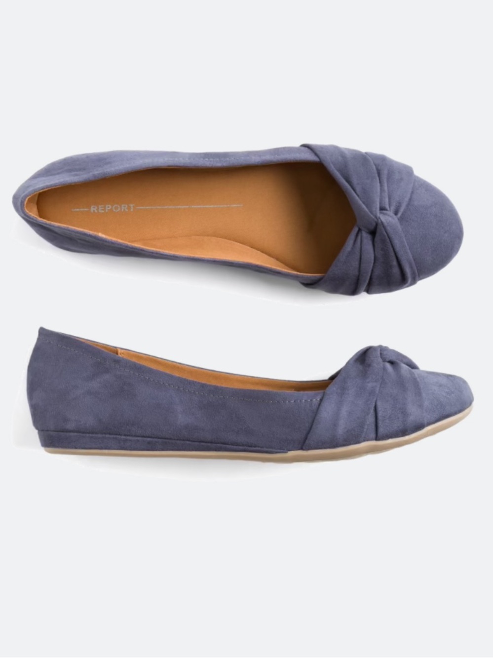Villy Ballet Flat — Slate Blue